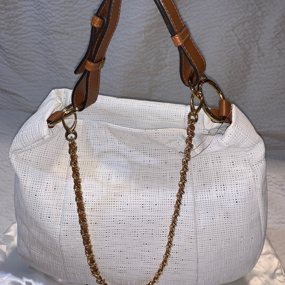 LUZ DA LUA NWOT WHITE LEATHER BAG